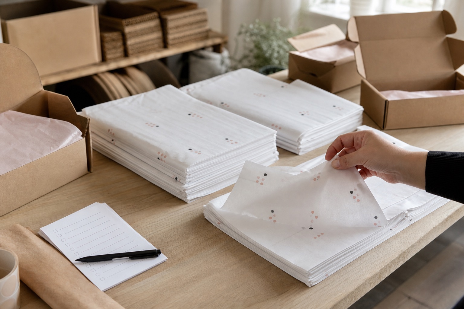 How Many Sheets of Tissue Paper Do I Need? How Many Sheets of Tissue Paper Do I Need? - Custom printed tissue paper by Big Tissue