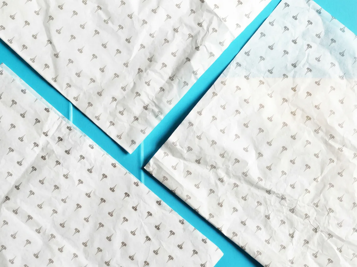 Premium quality responsibly sourced custom printed tissue paper with precise colour matching