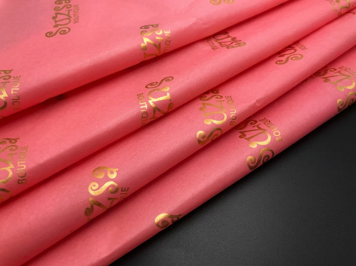 30gsm premium branded tissue paper with custom logo print for luxury packaging